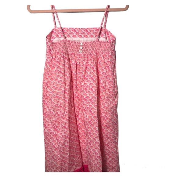 Vineyard Vines Tiny Leaves Swing Beach Dress Pink and White - Picture 4 of 10